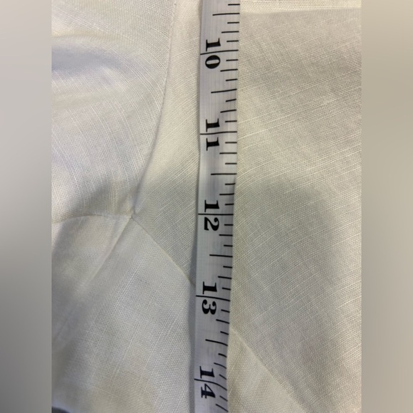 🤍”Liz Claiborne” NWT Women’s White Linen/Cotton Blend Pants w/ Pockets🤍 - Picture 12 of 13